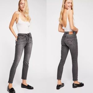 LEVI’S 501 Skinny Jeans Coal Black Size 24